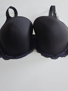 Wacoal Black Lace Trim Underwire Bra 40DDD Style 853322